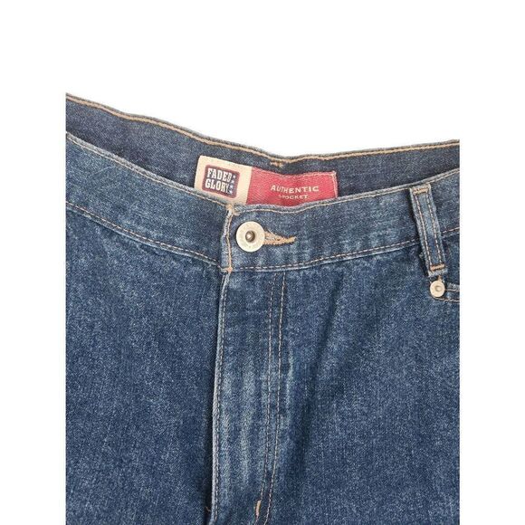 Vintage Baggy Y2K Denim Jean Shirts Plus Size 18 FADED GLORY - Picture 2 of 5